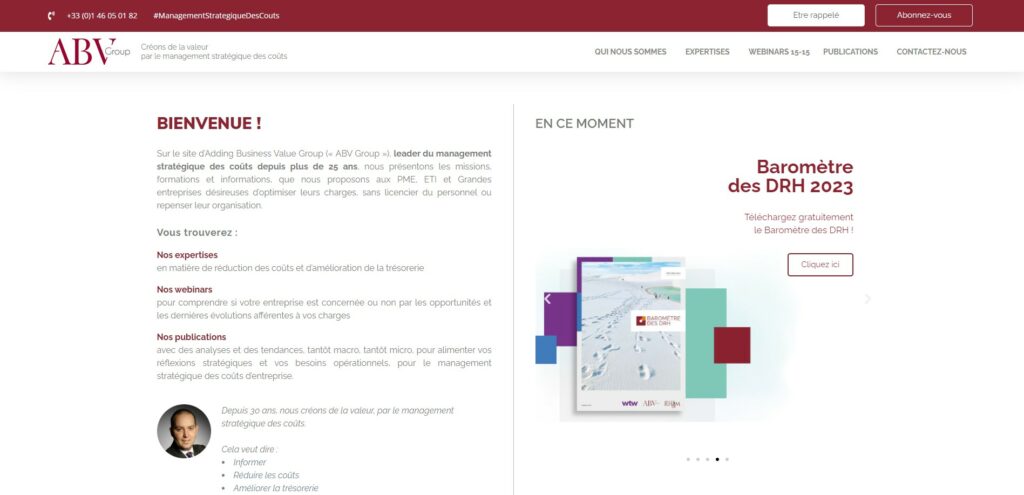 Nouveau site d'ABV Group